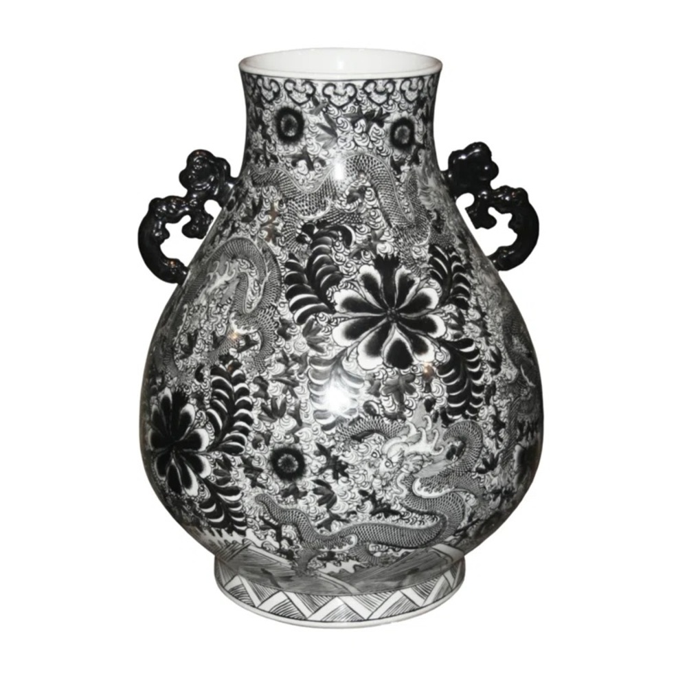 Chinese Black and White Vase